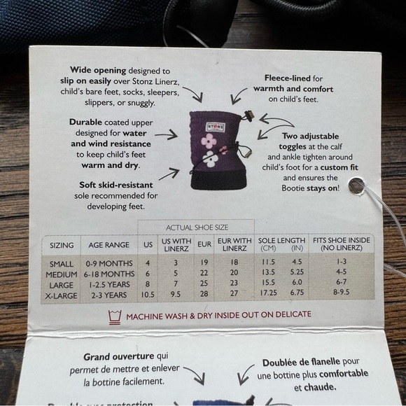 Stonz Blue and Black Baby Booties - Picture 3 of 5